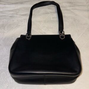 Salvatore Ferragamo black leather purse